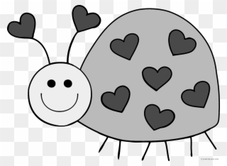Royalty Free Library Cute Bug Clipart Black And White - Cute Clipart Black And White - Png Download