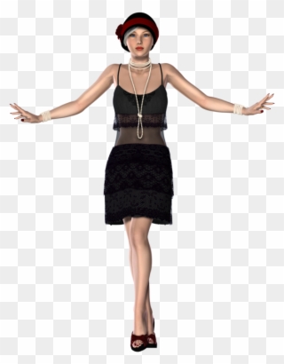 1920s Girl Png Jpg Royalty Free Download - Flappers Png Clipart