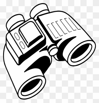 Vector Transparent Binocular Clipart Black And White - Binoculars Clipart Black And White - Png Download