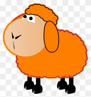 Shepherd And Sheep Clipart Free Download Best Shepherd - Red Sheep Cartoon - Png Download