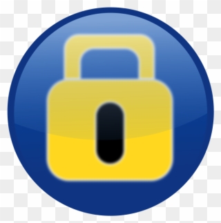 Locked Blue Yellow Png Images - Lock Button Png Clipart