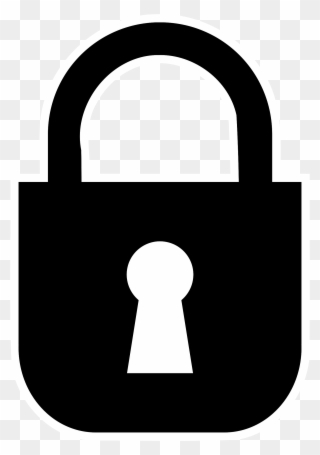 Clipart - Padlock - Monochrome - Lock Icon Vector Png Transparent Png
