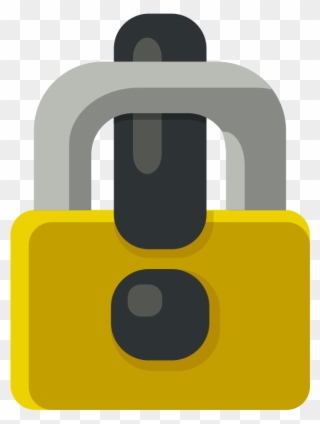 Locked Exclamation Mark - Pad Lock Png Vector Clipart