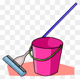 Broom Clip Art Cinderella - Cartoon Mop And Bucket - Png Download