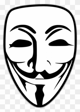 Nachos Drawing Mask - Anonymous Mask Logo Clipart