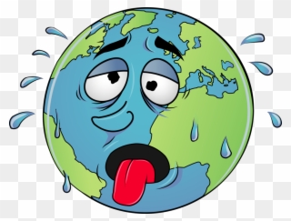 Global Warming Clipart At Getdrawings - Global Warming Earth Cartoon - Png Download