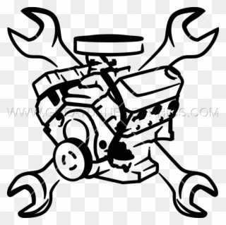Svg Library Engine Wrenches Production Ready - Engine Block Engine Clip Art - Png Download
