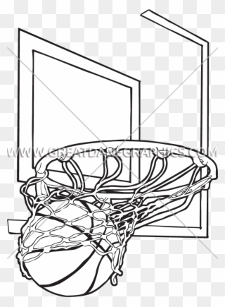 Basketball Net Drawing At Getdrawings - Basketball Hoop Drawing Clipart