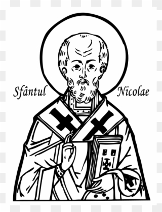 Saint Nicholas Clip Art - St Nicholas Icon Coloring Page - Png Download