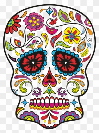 Share - Day Of The Dead - Sugar Skull Shower Curtain Clipart
