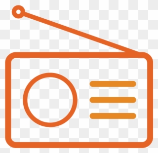Radio Advertising Icon Clipart Radio Advertisement - Orange Radio Icon Png Transparent Png