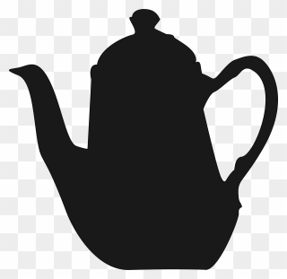 Teapot White Tea Cup Black Tea - Tea Pot Silhouette Png Clipart