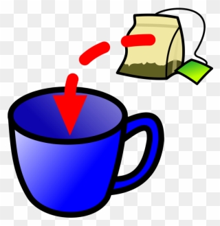 Symbol Drinks Tea - Put Tea Bag In Cup Clipart
