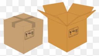Paper Cardboard Box Packaging And Labeling - Open And Close Box Clipart