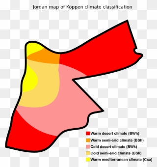A Köppen Climate Classification Map Of Jordan - Climate Map Of Jordan Clipart