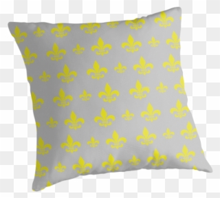 Fleur De Lis Pattern Throw Pillows By - Cushion Clipart