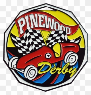 Race Car Clipart Derby - Pinewood Derby Color Enamel Decagon Medal - Png Download