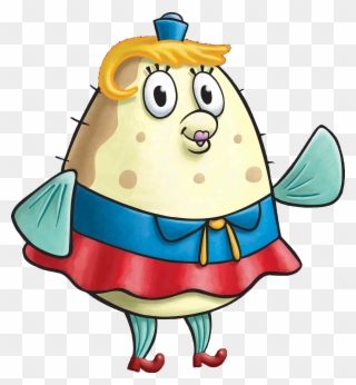 Image Squarepants Mrs Puff Character Nickelodeon Painted - Mrs Puff Clipart