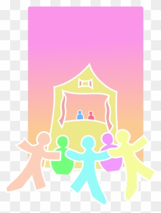 Big Image - رسم تصميم مسرح العرايس Clipart