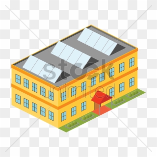Download School Building With Solar Panels Clipart - School Building With Solar Panels - Png Download