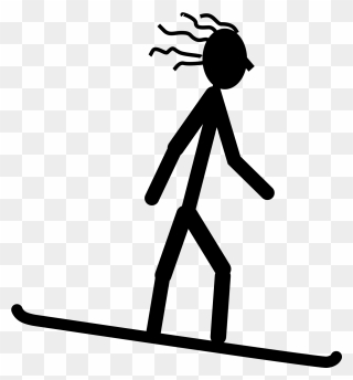 Snowboarder Png Images - Stick Figure Snowboarder Clipart