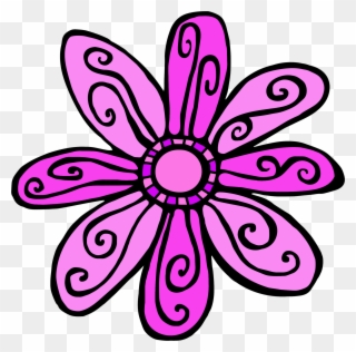 I Provide Services Through - Funky Purple Flower Clipart - Png Download
