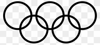File Olympic Rings Icon Svg Wikimedia Commons Clip - Olympic Rings White Vector - Png Download
