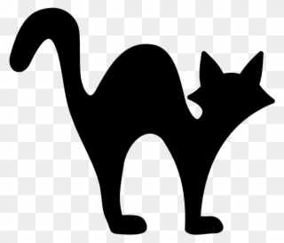 Youtube Halloween Clip Art Kat - Halloween Clipart Black Cat - Png Download