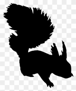 Animal Silhouette, Silhouette Clip Art - Squirrel Clip Art Vector - Png Download