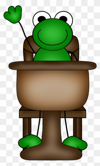 Amphibian Clipart Teacher - Frog School Clipart - Png Download