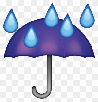 Download Umbrella Rain Drops Emoji Emoji Island All - Umbrella Emoji Png Clipart