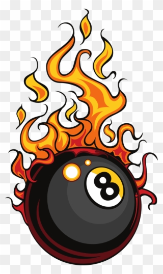 All Pro Billiards Pool Table Mover And Services - Flaming Volleyball Clipart