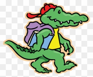 District News - Crocodile Going To School Clipart