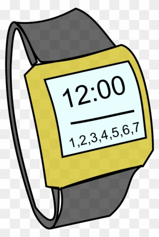 Brand Logo Line Digital Clock Watch - Digital Watch Clipart - Png Download