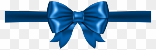 Blue Bow Clipart - Blue Ribbon With Bow - Png Download