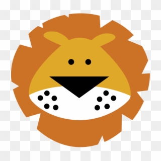 Tiiger Clipart Baby Lion - Cute Lion Face Cartoon - Png Download
