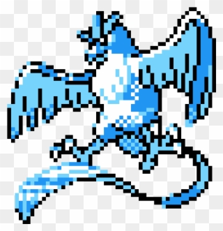 Picture Freeuse Download Pixilart By Cutecreeper - Pixel Art Grid Pokemon Articuno Clipart