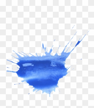 Watercolor Splatter Png Transparent Background - Png Dark Blue Watercolor Splatter Clipart