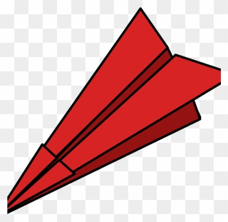 Paper Airplane Clipart Plane Folded Dart Free Vector - Paper Plane - Png Download