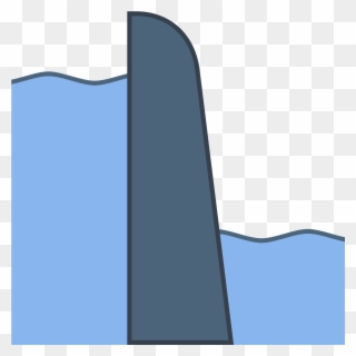 This Is An Image Of Two Sets Of Wavy Lines With A Dam - Icon Dam Clipart