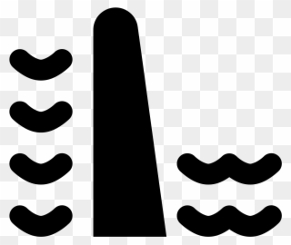 This Is An Image Of Two Sets Of Wavy Lines With A Dam Clipart