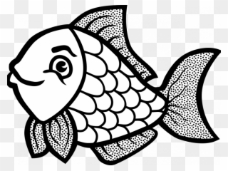 Download Fish Coloring Page - Cute Fish Clipart Black And White - Png Download