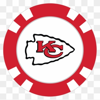 Kansas City Chiefs Poker Chip Ball Marker - Logo Kansas City Chiefs Clipart