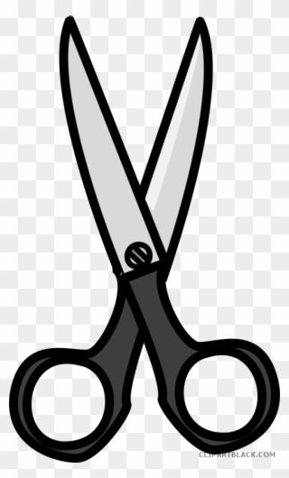 Black And White Scissor Tools Free Black White Clipart - Scissors Drawing - Png Download