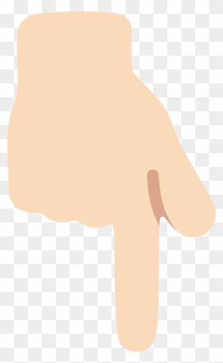 Open - Emoji Hand Down Png Clipart