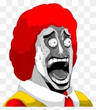 Donald Mcdonald Holy Sh*t Face - Ronald Mcdonald Face Png Clipart