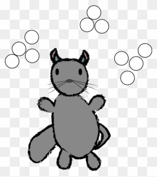 Lonely Chinchilla - Cartoon Clipart