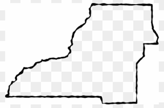 A Map Of Leon With A Black Squiggle Outline - Silhouette Clipart