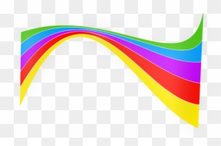 Shiny Rainbow Ribbon - Rainbow Vector Png Clipart