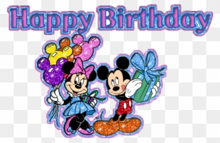 Happy Birthday Glitter Images, Happy Birthday Kids, - Happy Birthday Mickey And Minnie Mouse Clipart